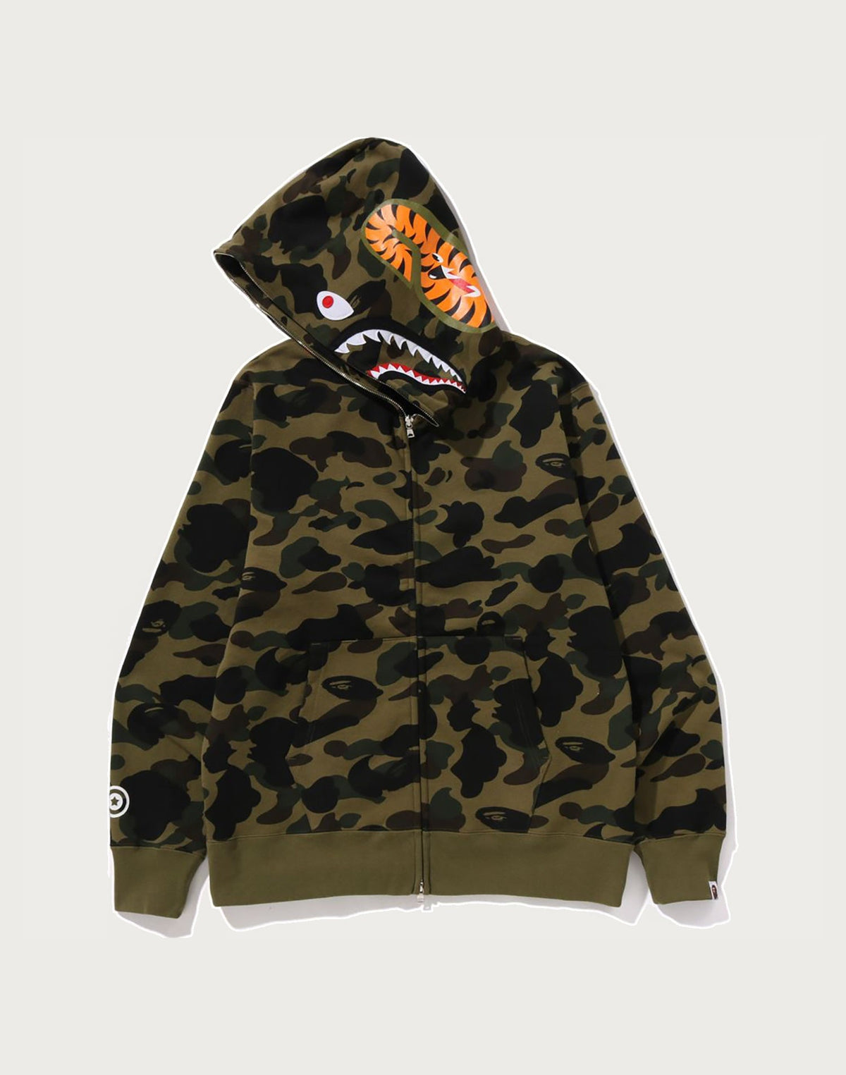 1ST CAMO SHARK FULL ZIP HOODIE MENS
