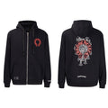 Chrome Hearts  Red Horseshoe Logo Zip Up Hoodie 5005