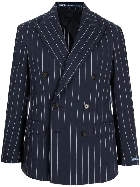 Polo Ralph Lauren pinstriped double-breasted blazer