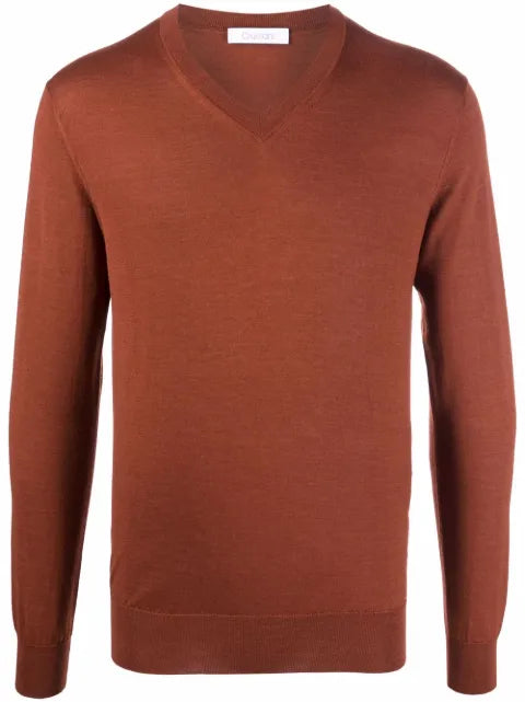 Cruciani V-neck cashmere-silk jumper