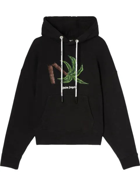 Palm Angels Broken Palm printed hoodie
