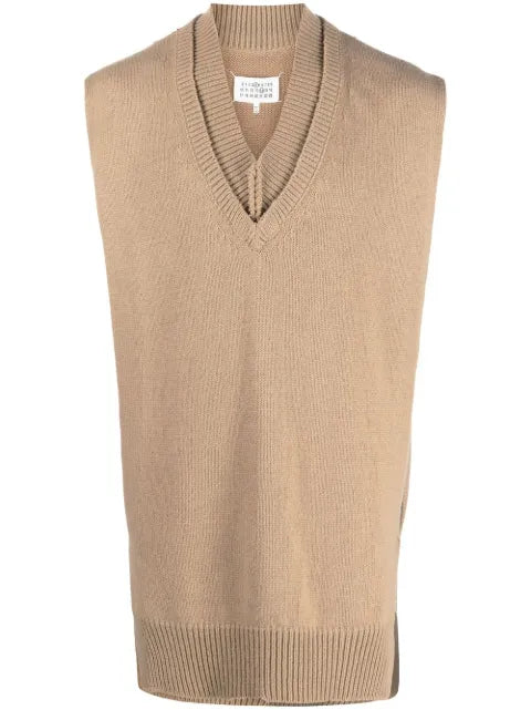 Maison Margiela layered V-neck vest