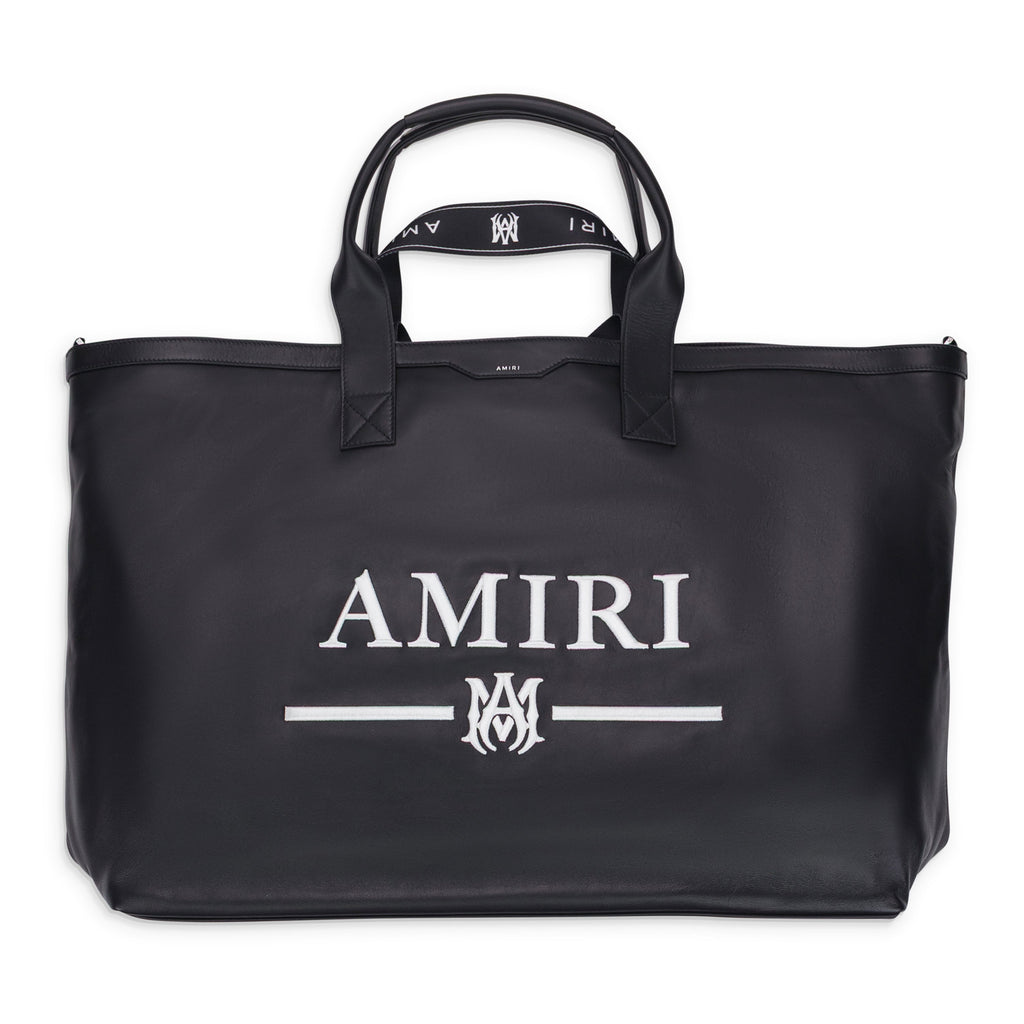 Black Nappa Logo Embroidery Tote Bag