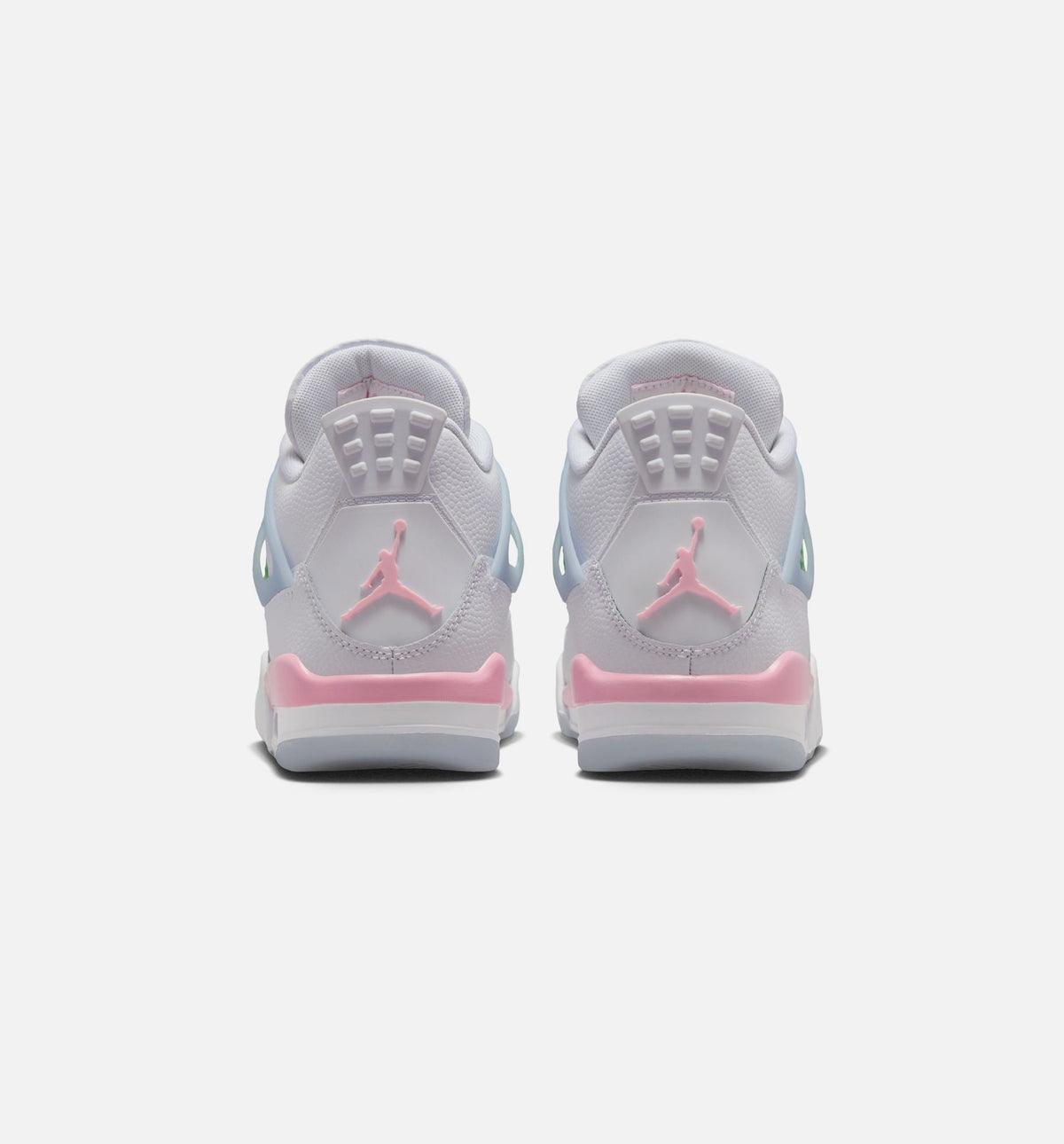 Air Jordan 4 Retro Medium Soft Pink Grade School Lifestyle Shoes - White/Medium Soft Pink/Half Blue