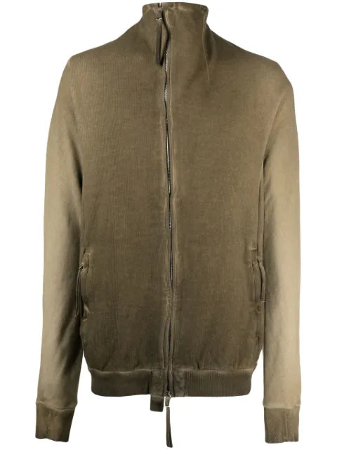 Boris Bidjan Saberi gradient-effect zipped cotton cardigan