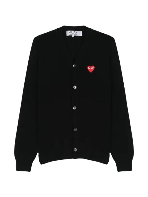 Comme Des Garçons Play heart-patch V-neck cardigan
