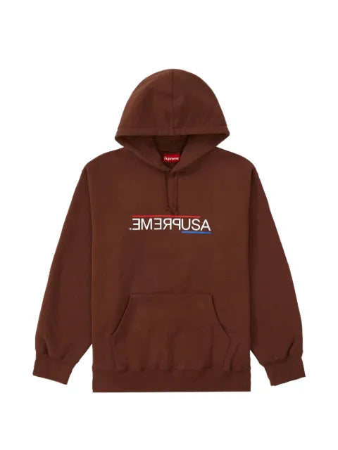 Supreme USA long-sleeve hoodie