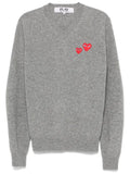 Comme Des Garçons Play double heart-patch sweater