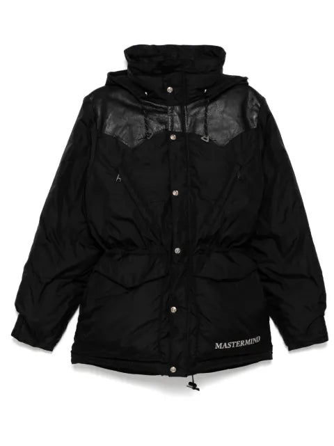 Mastermind World panel embroidered-logo padded jacket