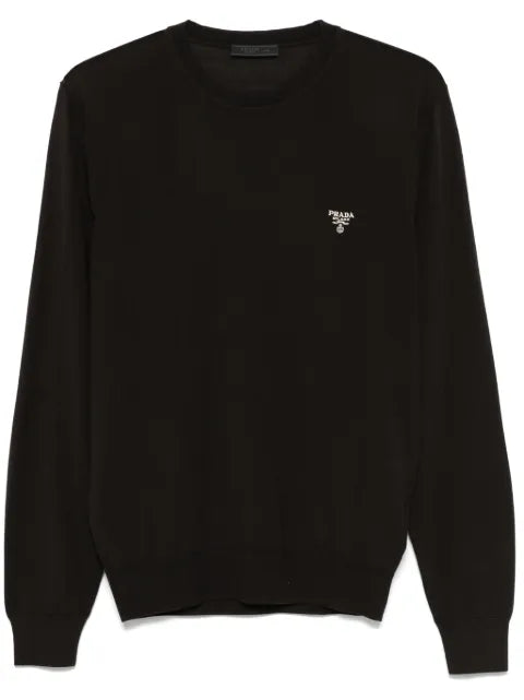 Prada logo-embroidered sweater