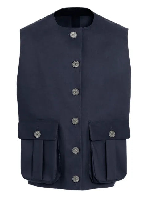Barrie button-fastening pocket rain jacket