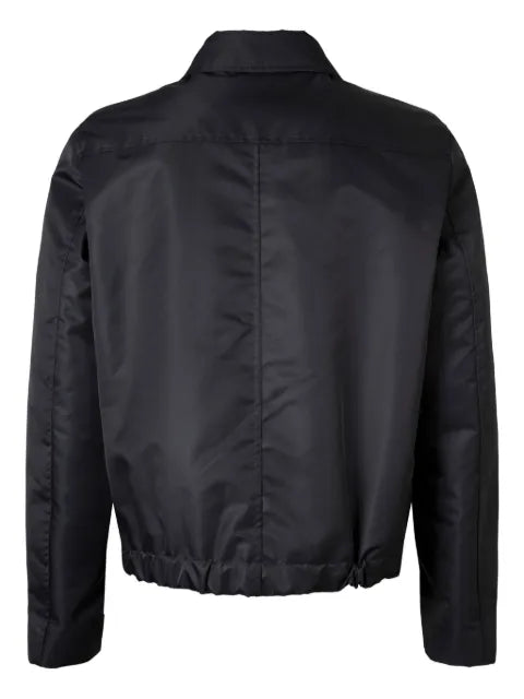 slowear zip-fastening elastic-hem bomber jacket