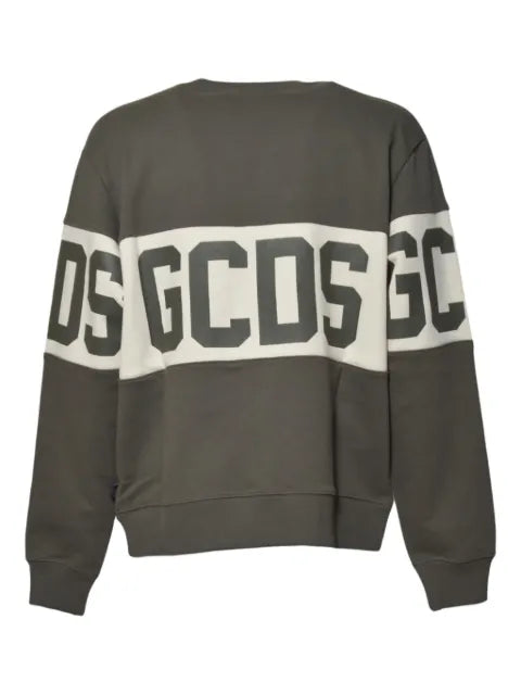 GCDS logo-print stripe sweatshirt