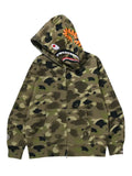 A BATHING APE® camouflage zip hooded hoodie