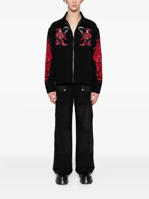 Warren Lotas graphic-embroidered jacket
