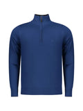 COVERI MOVING zip-neck fine-knit sweater