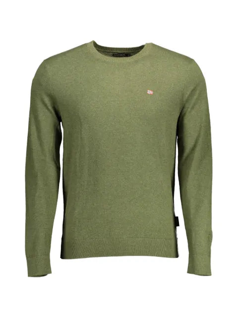 Napapijri logo-patch crew-neck sweater