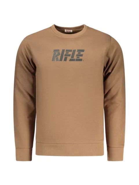 RIFLE logo-print crew-neck sweater