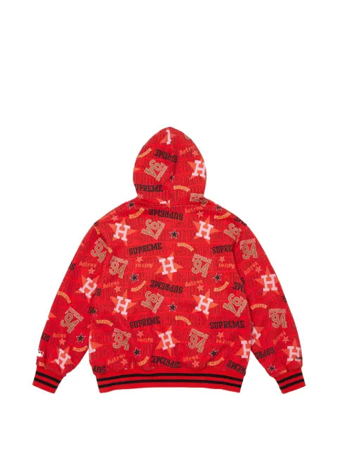 Supreme x Mitchell & Ness logo-print hoodie