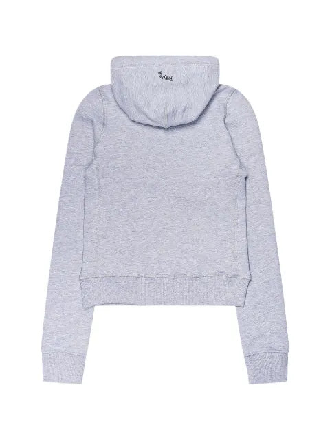 Praying graphic-print zip-up hoodie