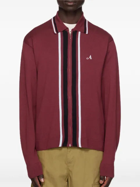Awake NY zip-up striped cardigan