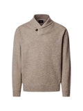 Hackett London button-detail shawl-collar sweater