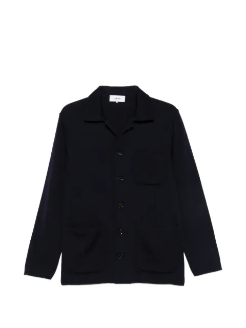 Lardini button-up patch-pocket jacket