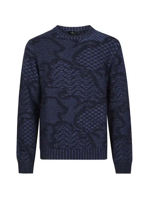 ETRO geometric-pattern wool sweater