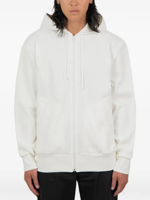Comme des Garçons Homme Double pixel logo-patch zip-up hoodie