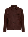 Lardini suede flap-pocket jacket
