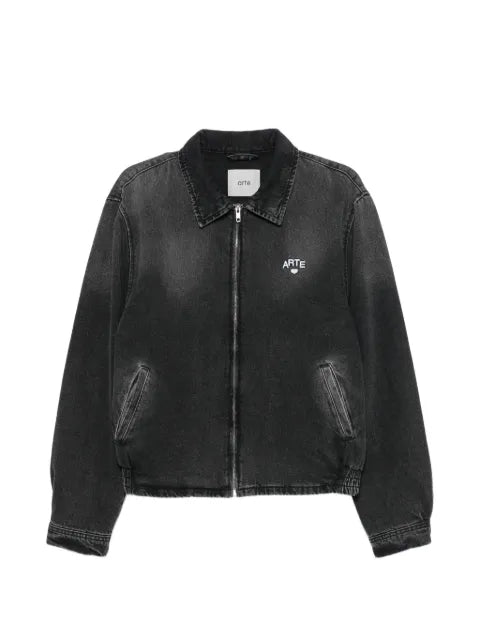 Arte Antwerp logo-embroidered denim jacket
