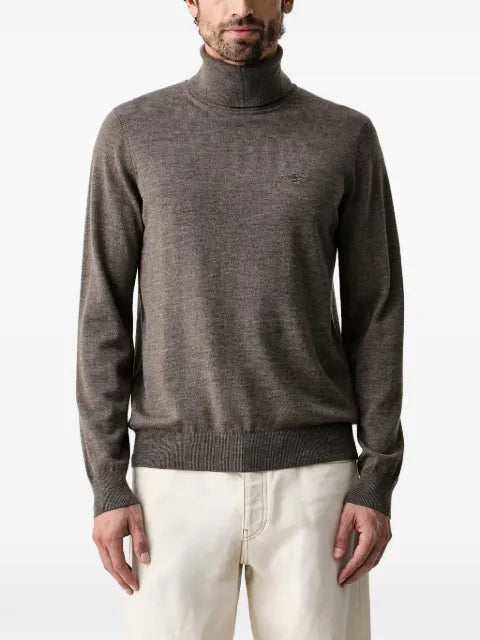 Aeronautica Militare roll-neck embroidered-logo sweater
