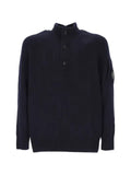 C.P. Company lambswool half button Lens sweater