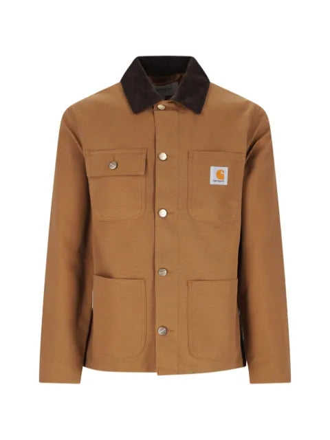 Carhartt WIP Michigan Coat corduroy-collar logo-patch jacket