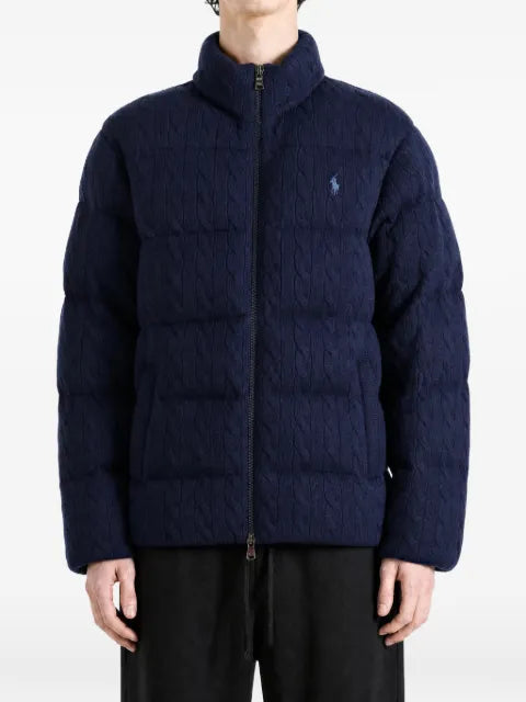 Polo Ralph Lauren cable-knit padded sweater jacket
