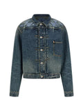 Kenzo floral-embroidered denim jacket