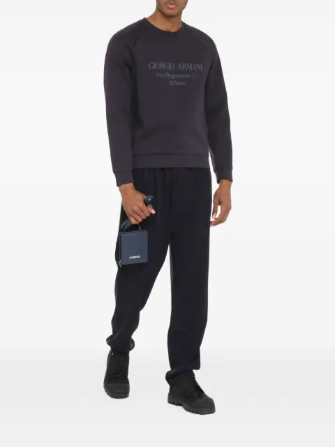 Giorgio Armani logo-print raglan-sleeve sweatshirt