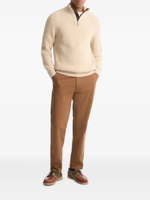 Barbour Essentials fleck half-zip sweater