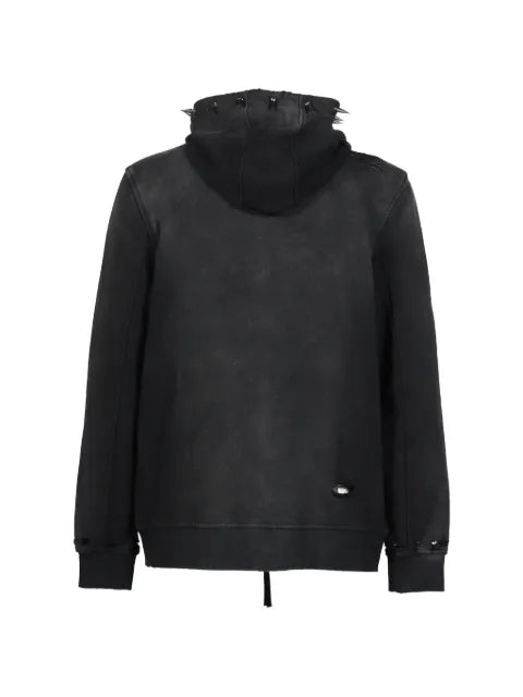 Troubled Waters Hollow spike-detailed hoodie