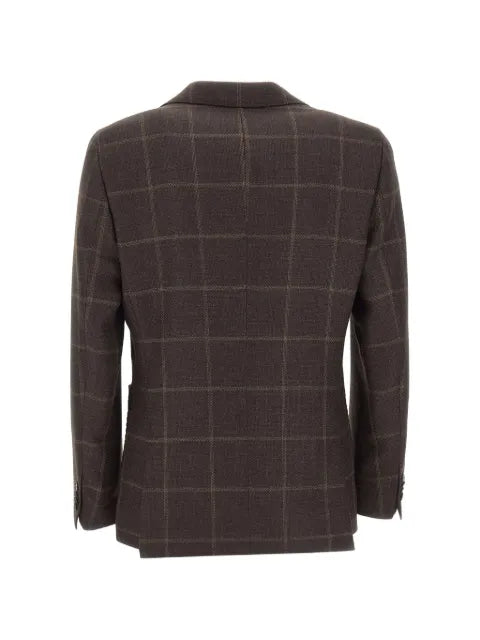 BOSS check-pattern blazer
