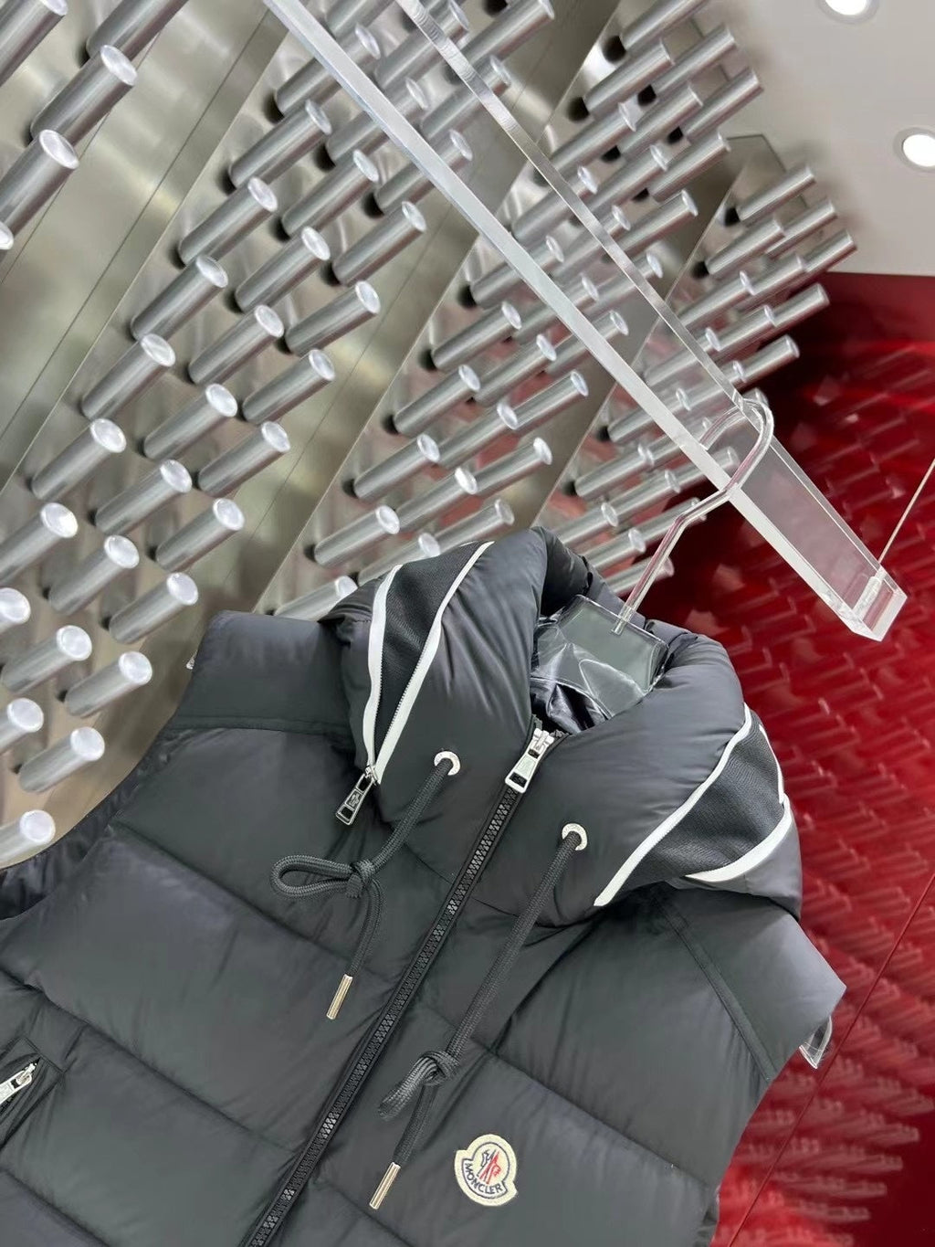 Canada Goose Black Down Jacket with White Contrast Trim