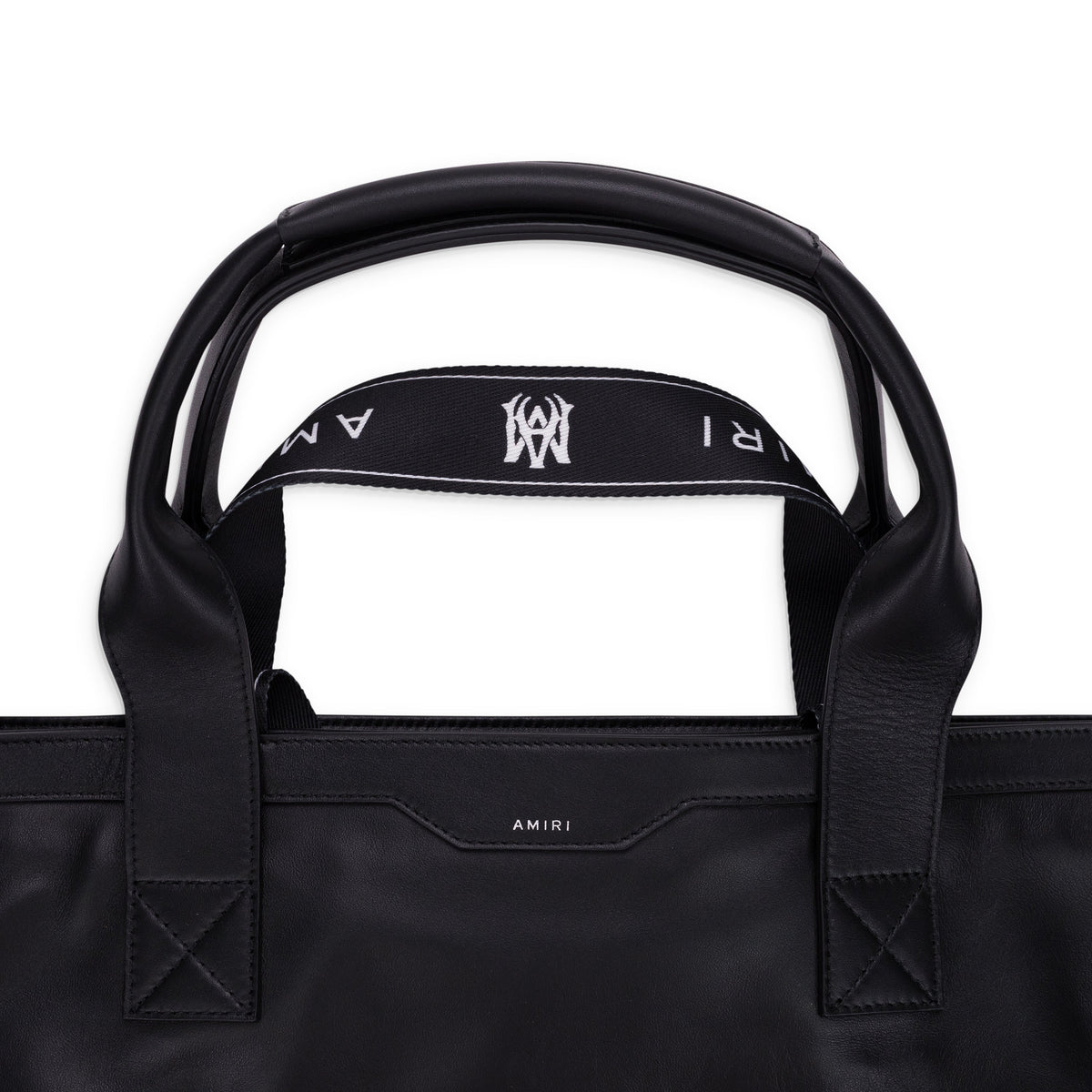 Black Nappa Logo Embroidery Tote Bag