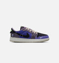 Air Jordan 1 Low OG Big Kids' Lifestyle Shoes - Regency Purple/Vapor Green/Black/Dark Raisin/Daybreak/Light Silver