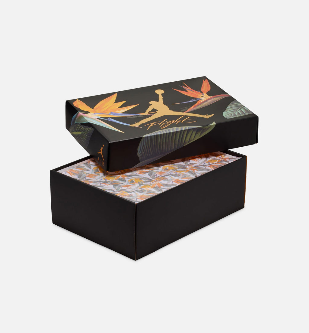 Air Jordan 4 Retro Birds of Paradise Women's Sneakers - Coconut Milk/Metallic Gold/Muslin/Bright Mango/Sundial/Black