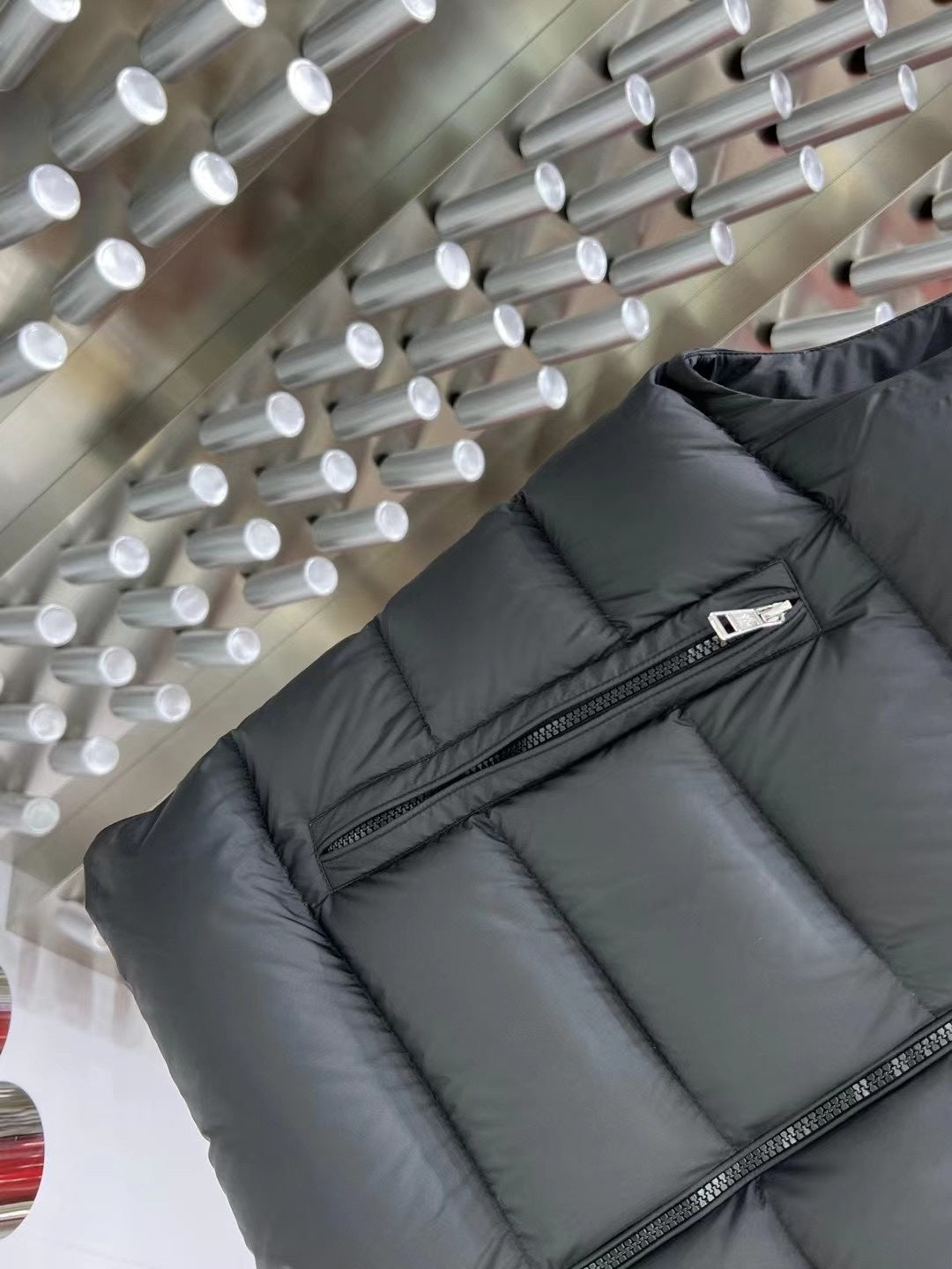 Canada Goose Black Down Jacket with White Contrast Trim