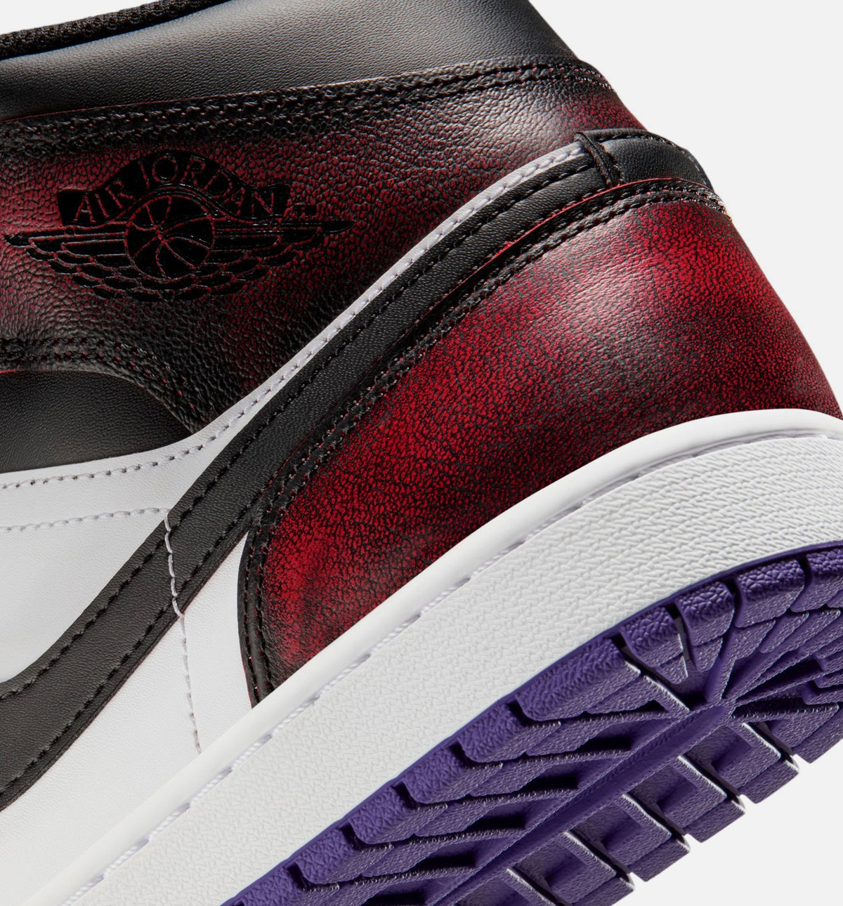 Air Jordan 1 Mid SE Men's Lifestyle Shoe – True Red/White/Court Purple/Black