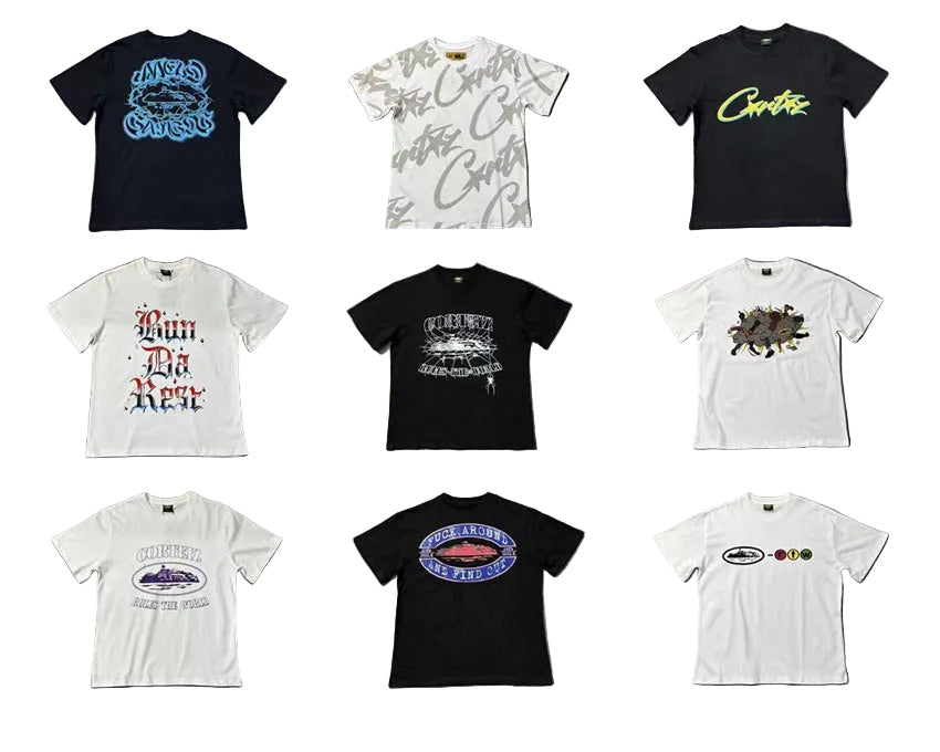Corteiz Multi‑Logo Graphic Oversized Tee Streetwear Unisex