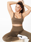 WIDE RIB SEAMLESS TANK BRA