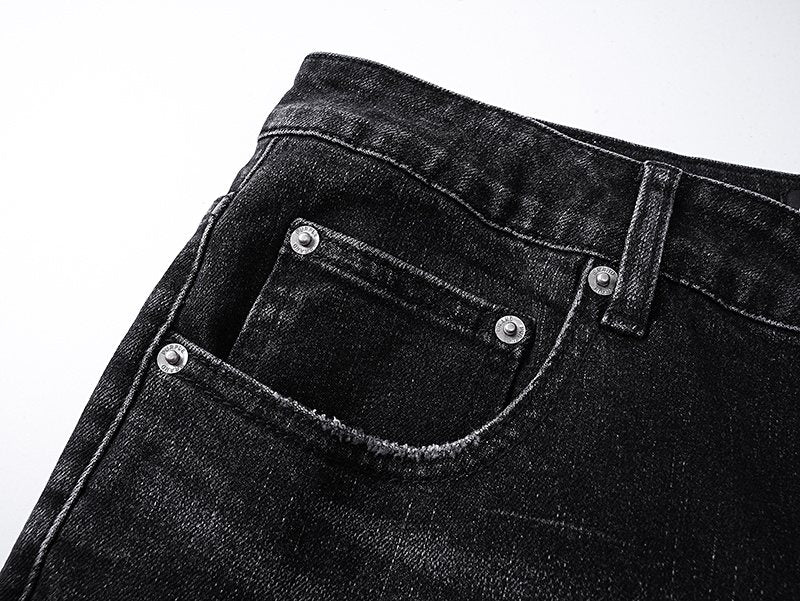 Purple Brand Black Washed Flare Jeans