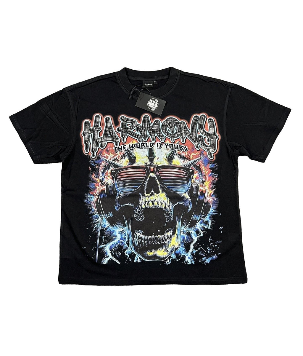 HARMONY New Age Skull Graphic Short-Sleeve T-Shirt